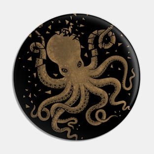 Octopus in the Deep (Dark version) Pin