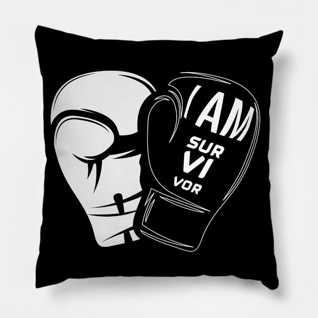 I AM SURVIVOR QUOTE Pillow by HAIFAHARIS