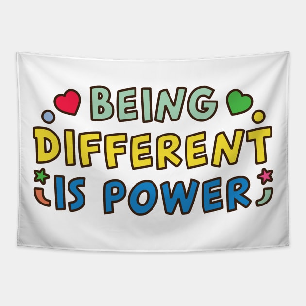 Being Different Is Power Tapestry by Emma Creation