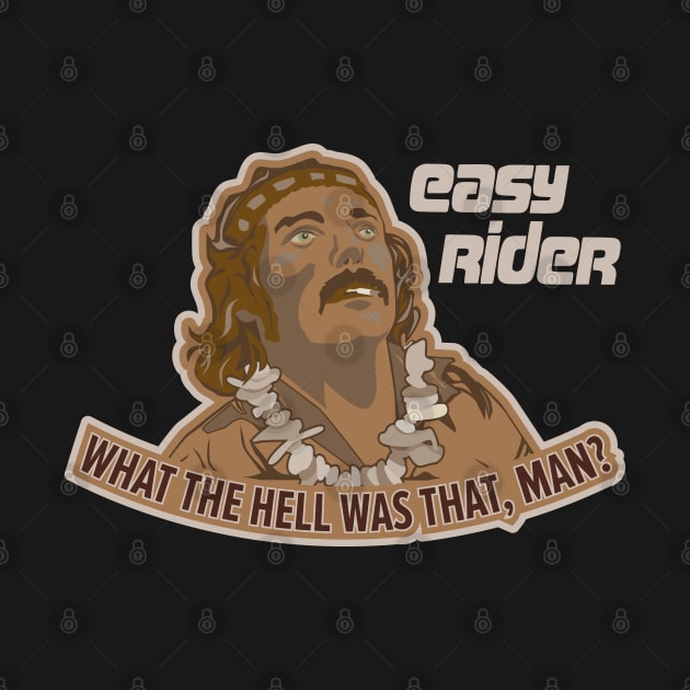 Dennis Hopper Tribute Tee - Iconic 'Easy Rider' UFO Scene Illustration by Boogosh