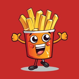 kawaii french fries T-Shirt cute ,potatofood funny T-Shirt