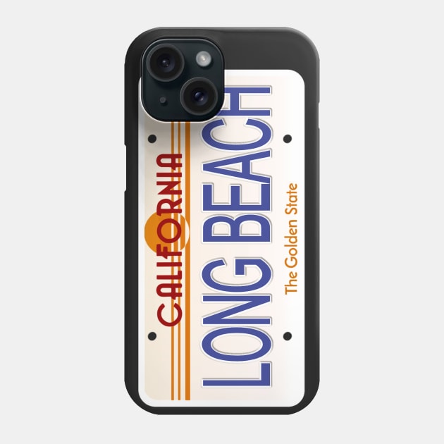 Long Beach California State License Plate Phone Case by Mel's Designs