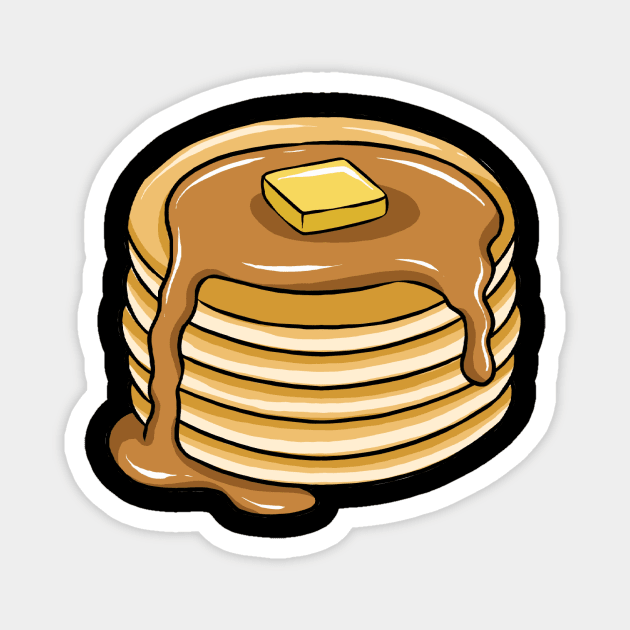 Pancake Stack With Maple Syrup Magnet by fromherotozero