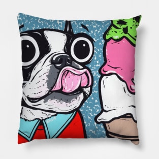 Boston Terrier Ice Cream Pillow