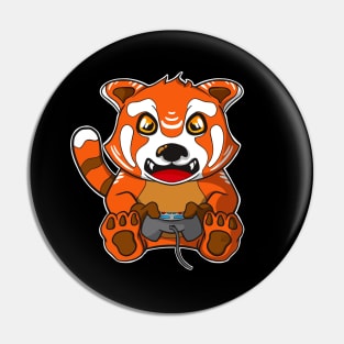 Gaming Red Panda Cute Gamer Pin