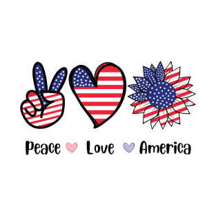 Peace - Love - America T-Shirt