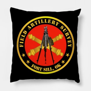 Field Artillery Survey w Branch - Aiming Circle Ft Sill OK Pillow