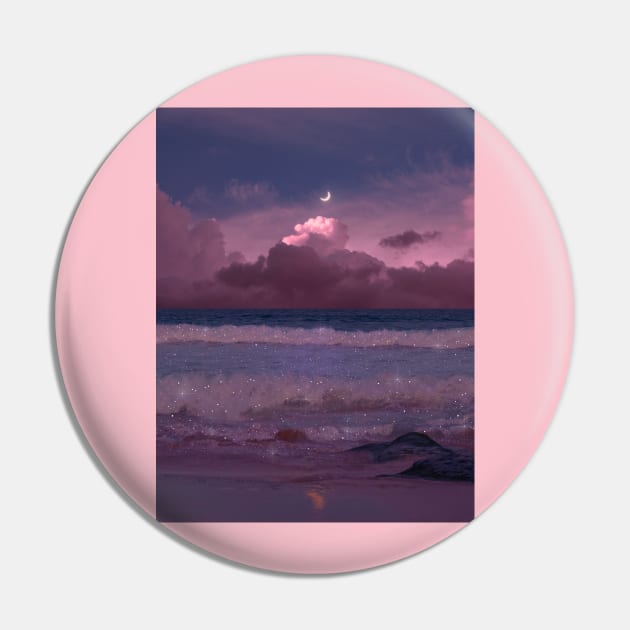 Lofi Beach Pin by lyla_ab