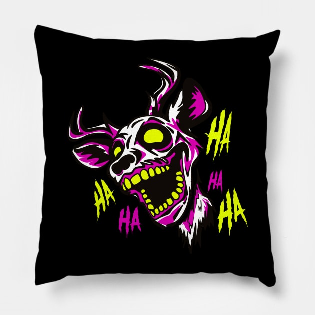 Laughing Dear Pillow by RyDesign.AZ