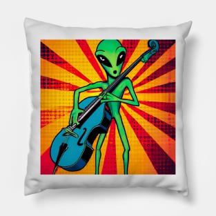 Surreal alien stand up bassist from another dimension Pillow