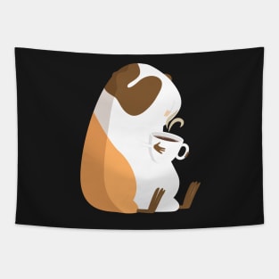 Guinea Pig Drinking Coffee Tapestry