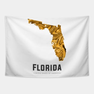 Florida state map abstract golden brown Tapestry