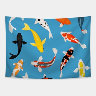 Colorful Koi Fish Tapestry