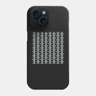 Black and White Striped Bee Print Phone Case