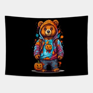 Halloween Bear - Cute Cartoon Bear Tapestry