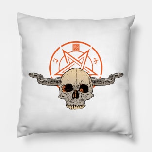 Halloween Skull and snakes Pillow