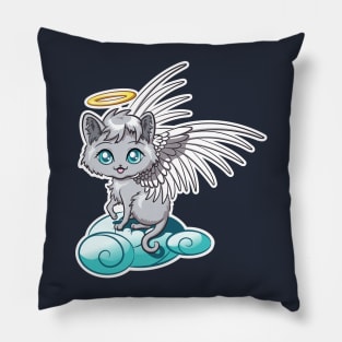 Chibi Angel Cat Pillow