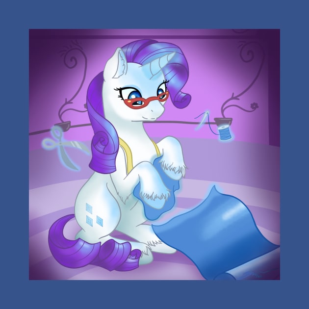 Rarity Sewing by ThatCatObsessedDemon