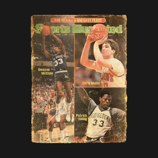 COVER SPORT - SPORT ILLUSTRATED - DWAYNE MCCLAIN CHRIS MULLIN PATRICK EWING by FALORI