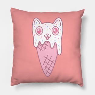 Ice Cream Kitty Cone Pillow