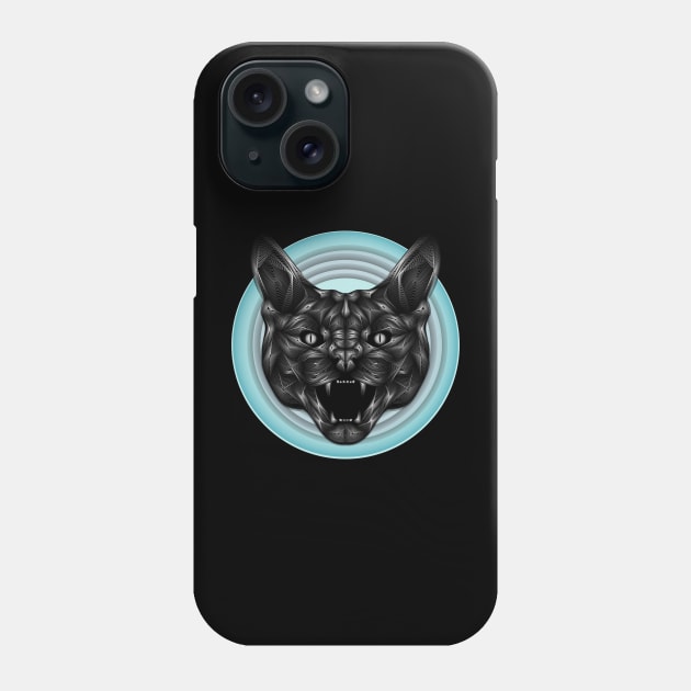 Evil black cat Phone Case by DmitryPayvinart