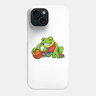 Frog at Sports with Basketball Phone Case