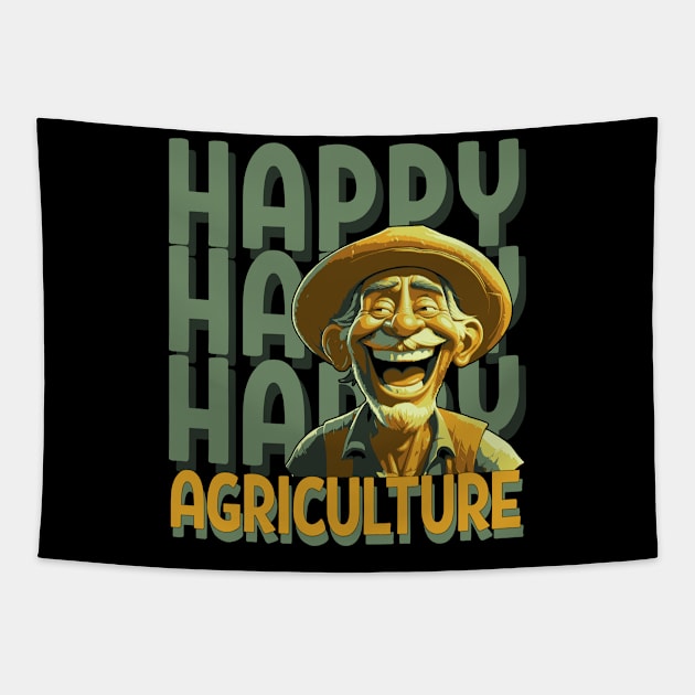 Happy agriculture Tapestry by Create Magnus