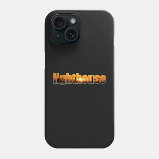 Lighthouse Sunset Photo Text Phone Case