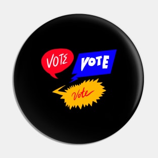 Vote in Speech Bubble Pin