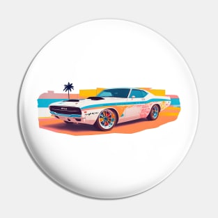 Miami Muscle: Beachside Power and Ocean Vibes Pin