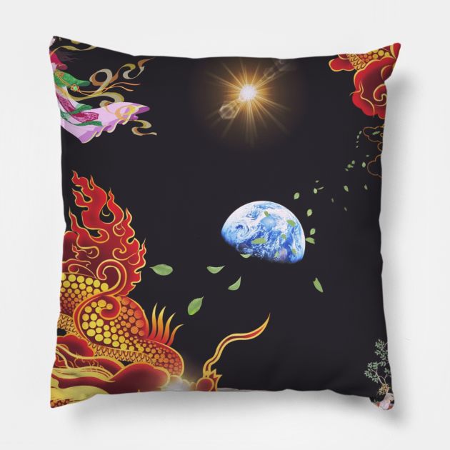 CHINESE FAIRY TALES Pillow by MICHAEL ZHOU