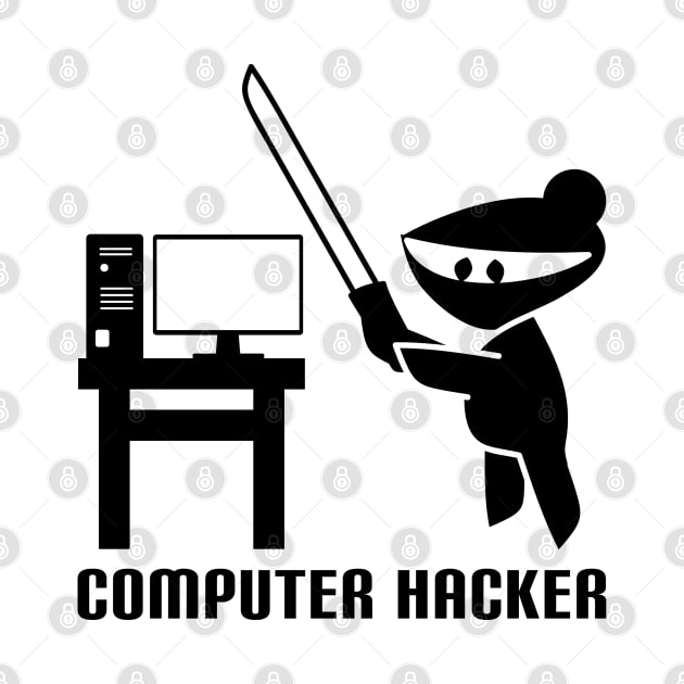 Computer Hacker Ninja Style by shirtonaut