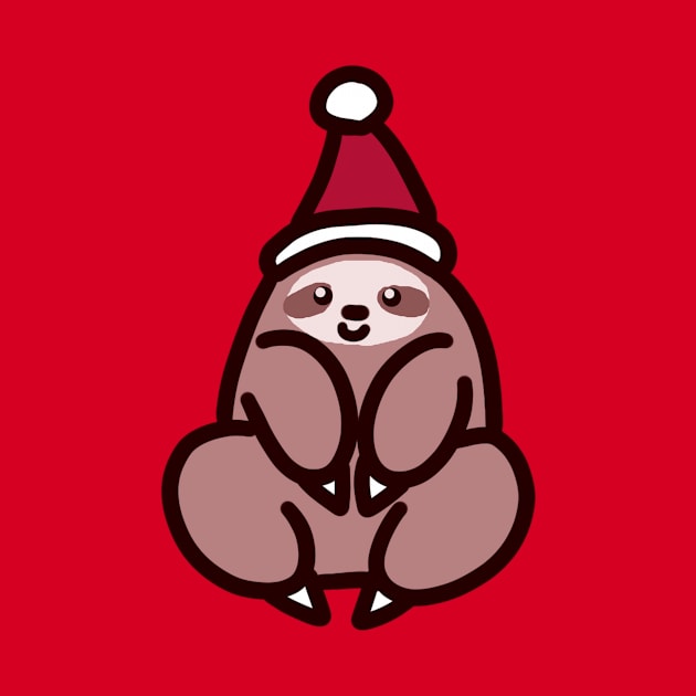 Santa Hat Sloth by saradaboru