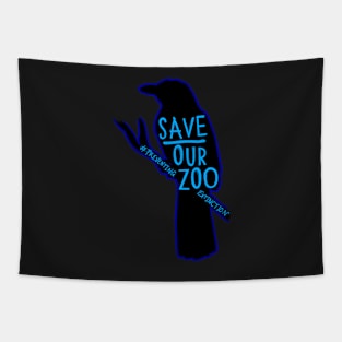 Save Our Zoo bird outline Tapestry