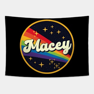 Macey // Rainbow In Space Vintage Style Tapestry