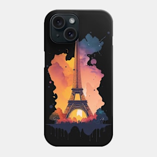 Paris Eiffel Tower Watercolor Tee! Phone Case