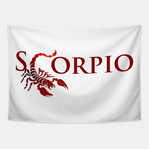 Scorpio Design Tapestry by cusptees