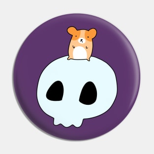 Hamster and Skull Pin