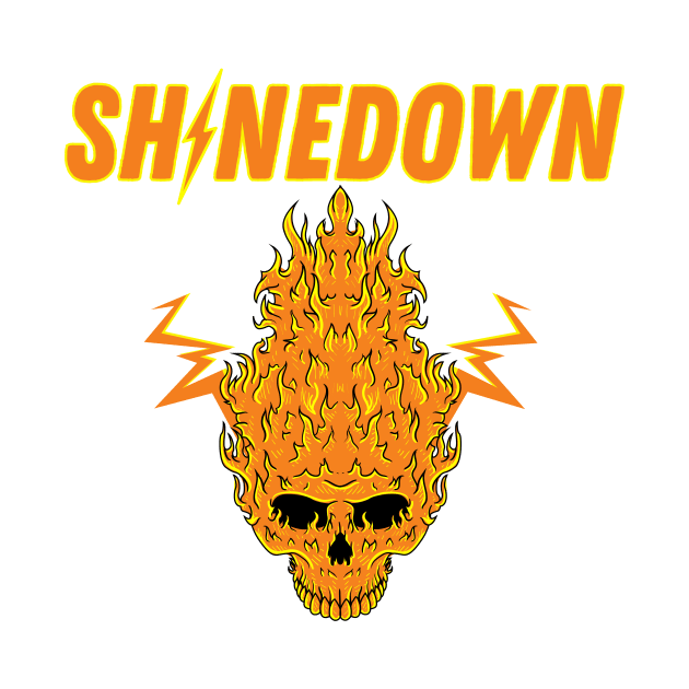 Fire skull shinedown by NexWave Store