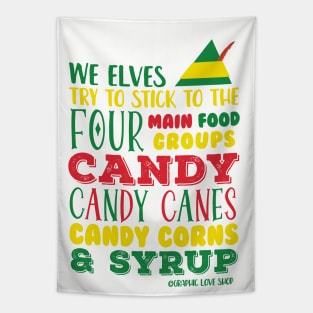 Candy, Candy Canes, Candy Corn, & Syrup © Graphic Love Shop Tapestry