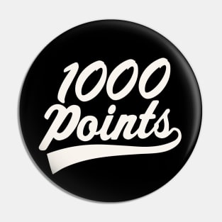 1000 Points Scorer High School Basketball Player Pin