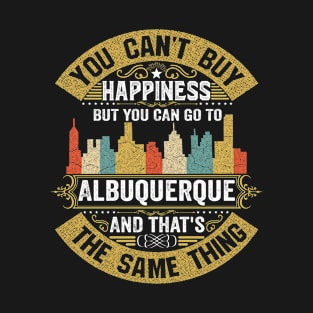 USA City Albuquerque City T-Shirt I Love Albuquerque Flag New Mexico State Home City Albuquerque Map Native USA Flag T-Shirt