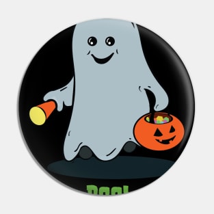 Cute Kid's - The Boo Crew - Cartoon Monsters - Trick or Treat - Gus the Ghost Pin