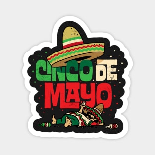 Cinco de Mayo Shirt Mexican Sombrero Funny Fiesta Drunk Magnet