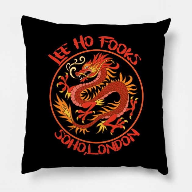 Lee Ho Fooks Soho London Dragon Pillow by DASHTIKOYE