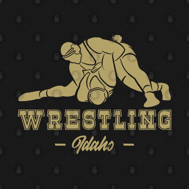 Wrestling Idaho with College Wrestling Graphic by tropicalteesshop