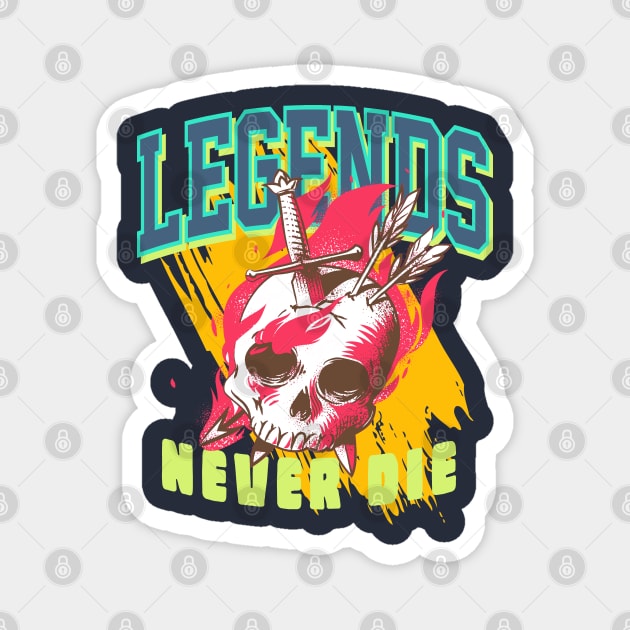 Legends Never Die Bio Hack Magnet by funandgames