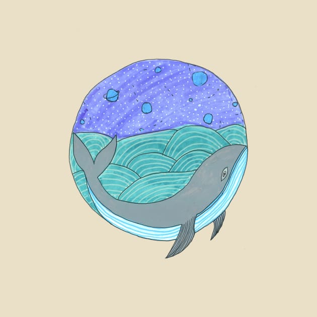 Moonlit Whale by DoodlesAndStuff