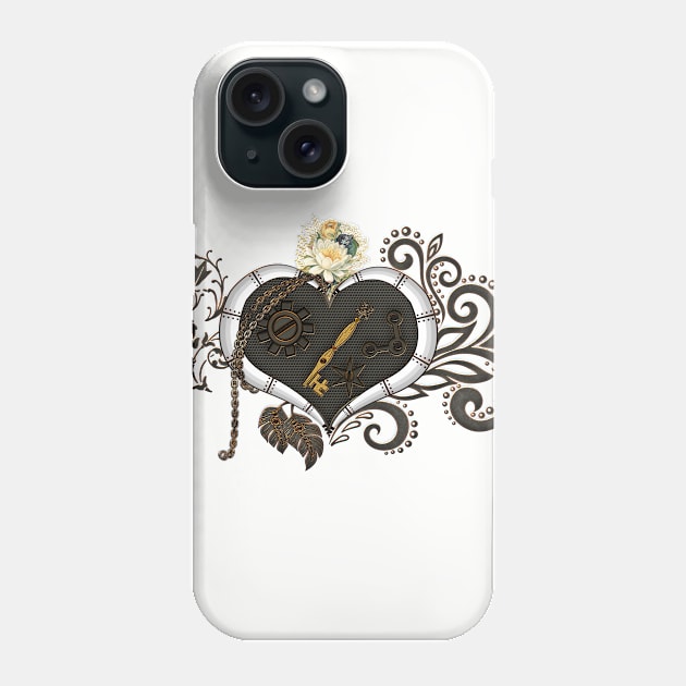 Wonderful steampunk heart, lineart Phone Case by Nicky2342