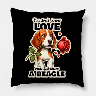 Beagle Valentine's day Pillow